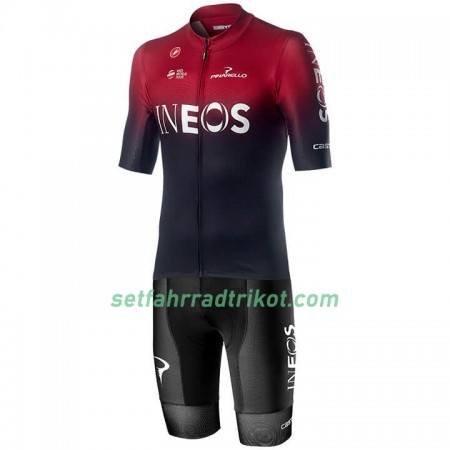 Fahrradbekleidung Radtrikot Kurzarm + Trägershorts 2019 TEAM INEOS N001